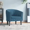 Image de vidaXL Chaise cabriolet bleu foncé velours