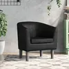 Image de vidaXL Fauteuil noir similicuir