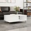 Image de vidaXL Table basse blanc 90x60x35 cm bois d'ingénierie