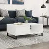 Image de vidaXL Table basse blanc 90x60x35 cm bois d'ingénierie