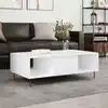 Image de vidaXL Table basse blanc 104x60x35 cm bois d'ingénierie