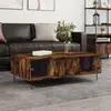 Image de vidaXL Table basse chêne fumé 104x60x35 cm bois d'ingénierie
