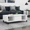 Image de vidaXL Table basse blanc 104x60x35 cm bois d'ingénierie