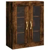 Image de vidaXL Armoire murale chêne fumé 69,5x34x90 cm