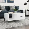 Image de vidaXL Table basse blanc 90x50x40 cm bois d'ingénierie