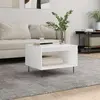 Image de vidaXL Table basse blanc 60x50x40 cm bois d'ingénierie
