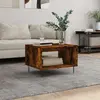 Image de vidaXL Table basse chêne fumé 60x50x40 cm bois d'ingénierie