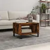 Image de vidaXL Table basse chêne fumé 60x50x40 cm bois d'ingénierie