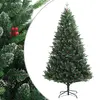 Image de vidaXL Sapin de Noël artificiel à charnières avec baies rouges 120 cm