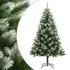 Image de vidaXL Sapin de Noël artificiel à charnières avec neige floquée 240 cm