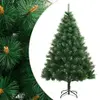 Image de vidaXL Sapin de Noël artificiel à charnières avec support 210 cm