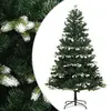 Image de vidaXL Sapin de Noël artificiel à charnières avec neige floquée 210 cm