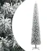 Image de vidaXL Sapin de Noël mince avec support et flocon de neige 300 cm PVC