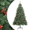 Image de vidaXL Sapin de Noël artificiel avec pommes de pin et baies 210 cm
