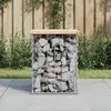 Image de vidaXL Banc de jardin design de gabion 33x31x42 cm bois massif de pin