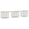 Image de vidaXL Banc de jardin design de gabion 203x44x42 cm bois massif de pin