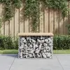 Image de vidaXL Banc de jardin design de gabion 63x44x42 cm bois massif de pin