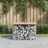 Image de vidaXL Banc de jardin design gabion 63x44x42 cm bois massif de douglas