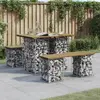 Image de vidaXL Table de jardin Gabion Design 100x70x72 cm Bois de pin imprégné