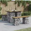 Image de vidaXL Table de jardin Gabion Design 100x70x72 cm Bois de pin imprégné