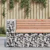 Image de vidaXL Banc jardin design gabion 92x71x65,5 cm bois massif de douglas