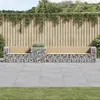 Image de vidaXL Banc de jardin avec panier en gabion bois massif de pin