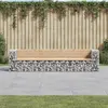 Image de vidaXL Banc de jardin design gabion 287x71x65,5 cm bois massif de pin