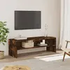 Image de vidaXL Meuble TV chêne fumé 120x40x40 cm bois d'ingénierie