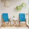 Image de vidaXL Chaises de jardin inclinables lot de 2 et coussins teck massif