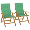 Image de vidaXL Fauteuils pliants inclinables avec coussins, 2 pièces,