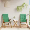 Image de vidaXL Chaises de jardin inclinables lot de 2 et coussins teck massif