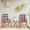 Image de vidaXL Chaises de jardin inclinables lot de 2 et coussins teck massif