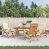 Image de vidaXL Chaises de jardin inclinables lot de 4 et coussins bois teck