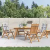 Image de vidaXL Chaises de jardin inclinables lot de 4 et coussins bois teck