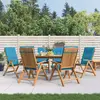 Image de vidaXL Chaises de jardin inclinables et coussins lot de 6 bois teck