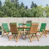 Image de vidaXL Chaises de jardin inclinables et coussins lot de 6 bois teck
