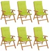 Image de vidaXL Fauteuils pliants inclinables avec coussins, 6 pièces,