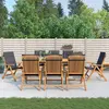 Image de vidaXL Chaises de jardin inclinables et coussins lot de 8 teck solide