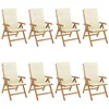 Image de vidaXL Fauteuils pliants inclinables avec coussins, 8 pièces,