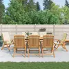 Image de vidaXL Chaises de jardin inclinables et coussins lot de 8 teck solide