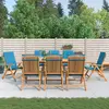 Image de vidaXL Chaises de jardin inclinables et coussins lot de 8 teck solide