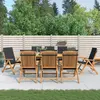 Image de vidaXL Chaises de jardin inclinables et coussins lot de 8 teck solide