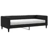 Image de vidaXL Lit de jour avec matelas noir 90x200 cm tissu