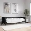 Image de vidaXL Lit de jour avec matelas noir 90x200 cm tissu