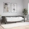 Image de vidaXL Lit de jour avec matelas gris foncé 100x200 cm tissu