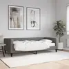 Image de vidaXL Lit de jour avec matelas gris foncé 90x190 cm tissu