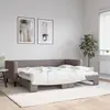 Image de vidaXL Lit de jour avec gigogne sans matelas taupe 80x200 cm