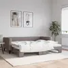 Image de vidaXL Lit de jour avec gigogne sans matelas taupe 90x200 cm