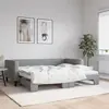Image de vidaXL Lit de jour avec lit gigogne gris clair 90x190 cm tissu