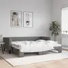 Image de vidaXL Lit de jour avec gigogne sans matelas gris foncé 90x190 cm